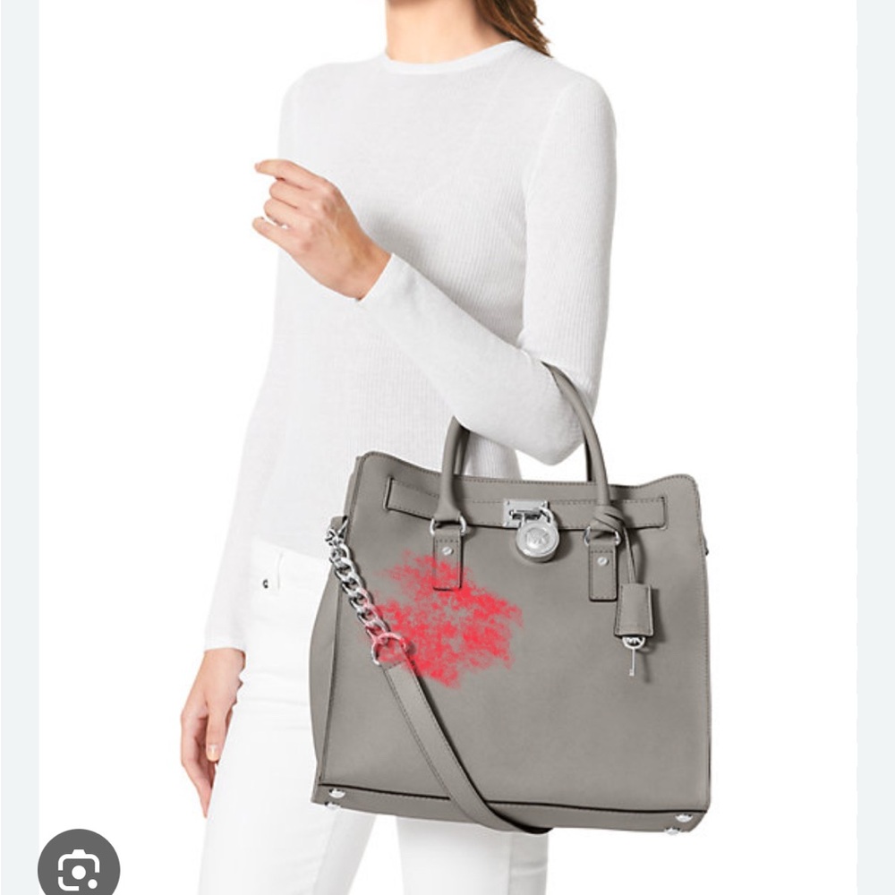Gray Leather Tote Bag Michael Michael Kors Hamilton Saffiano Leather Large Tote